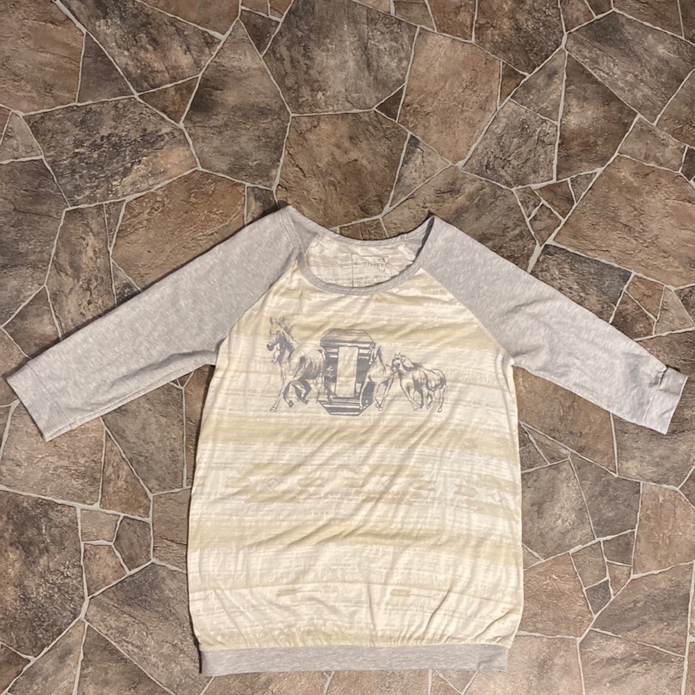 NWT We The Free Wild Horses Half Sleeve T-shirt Sz M
